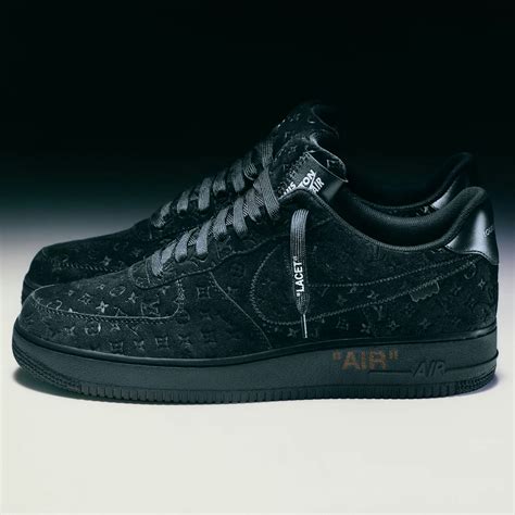 black lv airforces|af1 x louis vuitton.